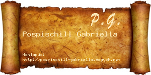 Pospischill Gabriella névjegykártya